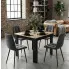 Salon loft z ciemnoszarym krzesłem Besti 6X