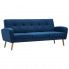 Trzyosobowa sofa pikowana niebieska - Anita 3Q