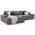 Ciemnoszara sztruksowa kanapa narożna Tarisso 3X