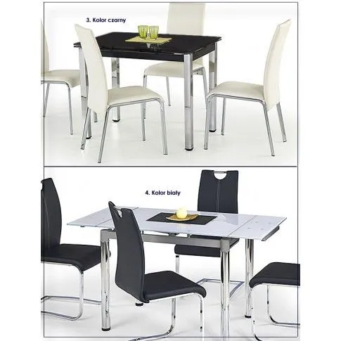 Szczegółowe zdjęcie nr 4 produktu Szklany stół rozkładany Grazo - czarny
