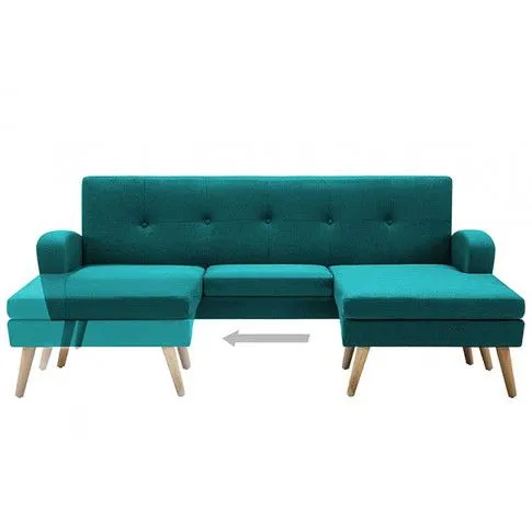 Szczegółowe zdjęcie nr 5 produktu Narożnik z leżanką zielony - Umberro 4Q