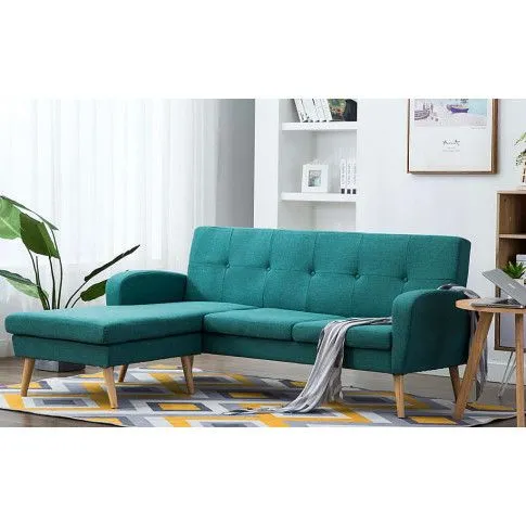 Szczegółowe zdjęcie nr 11 produktu Narożnik z leżanką zielony - Umberro 4Q