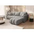 Aranżacja wnętrza z szarą welurowa sofa Daliver 3X