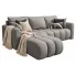 Szara aksamitna sofa narożna l Daliver 3X
