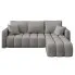 Szara pikowana sofa welurowa Daliver 3X