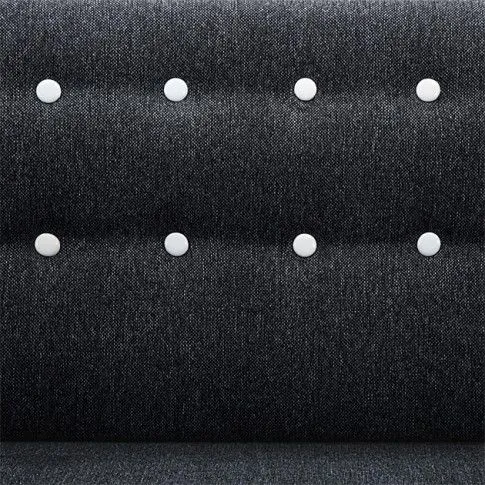 Szczegółowe zdjęcie nr 5 produktu Tapicerowana pikowana sofa Larisa 2D - ciemnoszara