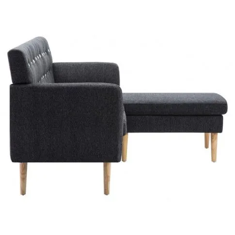 Szczegółowe zdjęcie nr 7 produktu Tapicerowana pikowana sofa Larisa 2D - ciemnoszara