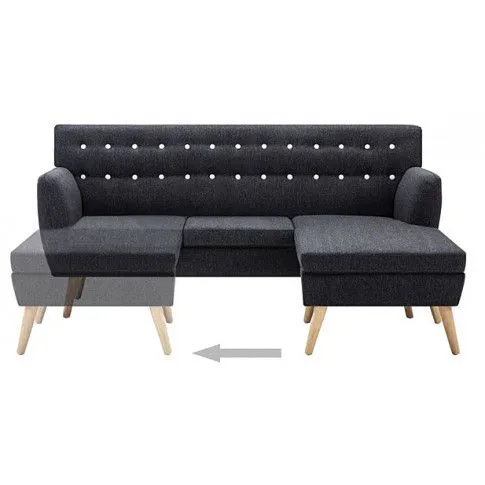 Szczegółowe zdjęcie nr 6 produktu Tapicerowana pikowana sofa Larisa 2D - ciemnoszara