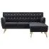 Fotografia Tapicerowana pikowana sofa Larisa 2D - ciemnoszara z kategorii Salon