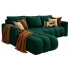 Welurowa zielona sofa narożna Daliver 3X
