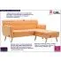 Zdjęcie nowoczesna pikowana sofa Larisa 2P - brzoskwiniowa - sklep Edinos.pl