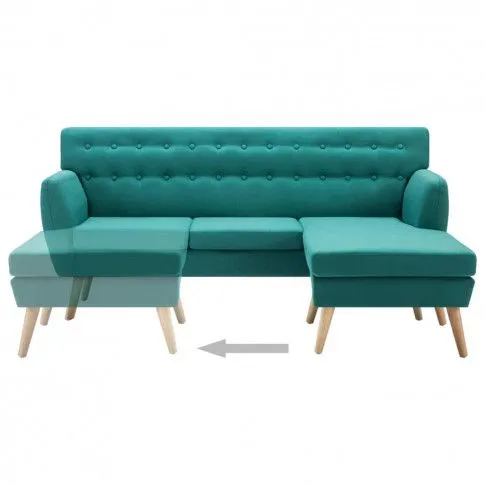 Fotografia Tapicerowana pikowana sofa Kova 2G - zielona z kategorii Salon