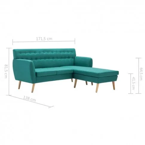 Szczegółowe zdjęcie nr 7 produktu Tapicerowana pikowana sofa Larisa 2G - zielona