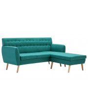 Tapicerowana pikowana sofa Larisa 2G - zielona w sklepie Edinos.pl