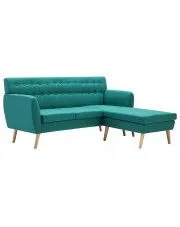 Tapicerowana pikowana sofa Larisa 2G - zielona