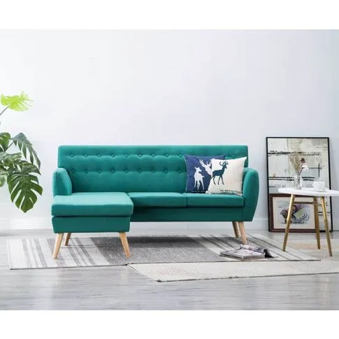 Szczegółowe zdjęcie nr 4 produktu Tapicerowana pikowana sofa Kova 2G - zielona