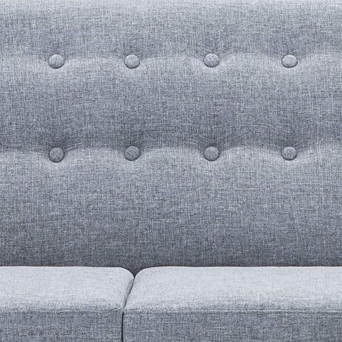 Szczegółowe zdjęcie nr 8 produktu Tapicerowana pikowana sofa Larisa 2L - jasny szary
