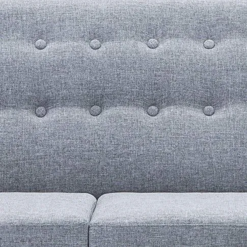 Szczegółowe zdjęcie nr 8 produktu Tapicerowana pikowana sofa Larisa 2L - jasny szary