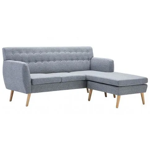 Zdjęcie produktu Tapicerowana pikowana sofa Larisa 2L - jasny szary.