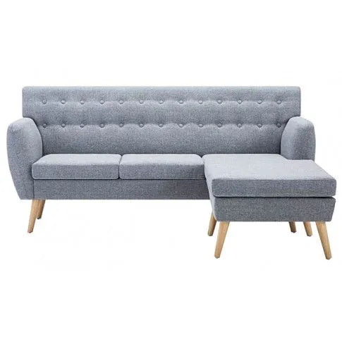 Szczegółowe zdjęcie nr 4 produktu Tapicerowana pikowana sofa Kova 2L - jasny szary