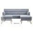 Szczegółowe zdjęcie nr 6 produktu Tapicerowana pikowana sofa Larisa 2L - jasny szary