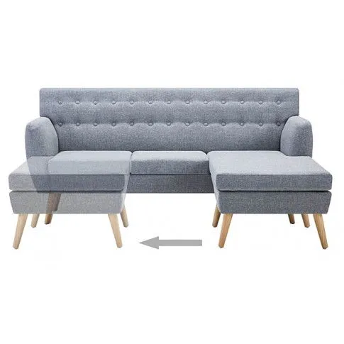 Szczegółowe zdjęcie nr 6 produktu Tapicerowana pikowana sofa Kova 2L - jasny szary