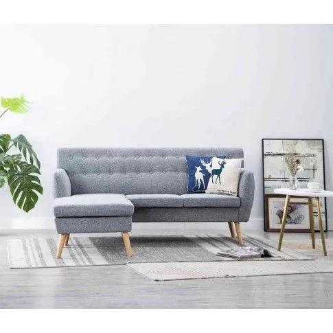 Szczegółowe zdjęcie nr 5 produktu Tapicerowana pikowana sofa Kova 2L - jasny szary