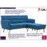 Zdjęcie tapicerowana pikowana sofa Larisa 2B - niebieska - sklep Edinos.pl