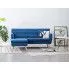 Szczegółowe zdjęcie nr 4 produktu Tapicerowana pikowana sofa Larisa 2B - niebieska