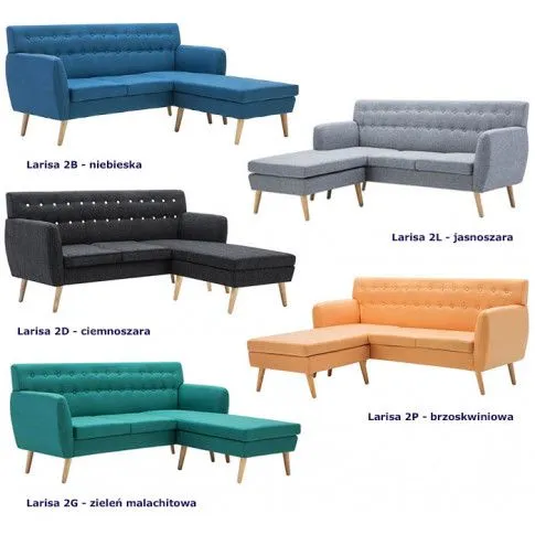 Szczegółowe zdjęcie nr 7 produktu Tapicerowana pikowana sofa Larisa 2B - niebieska