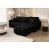 Stylowe wnętrze z czarną szenilową kanapą narozną Daliver 4X