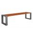 Zdjęcie produktu Drewniana ławka na metalowych nogach Norin 3X Gray 150cm - 8 kolorów .