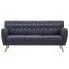 3-osobowa sofa pikowana Lilia, ciemnoszara