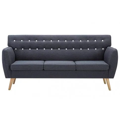 3-osobowa sofa pikowana Lilia, ciemnoszara