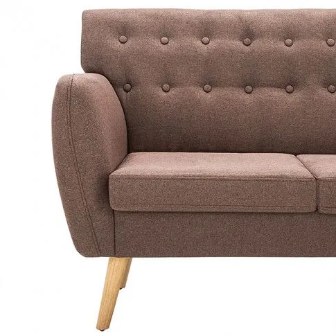 3-osobowa sofa pikowana Lilia, brązowa