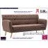 3-osobowa sofa pikowana Lilia, brązowa