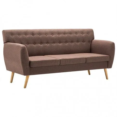 pikowana sofa trzyosobowaLilia brazowa