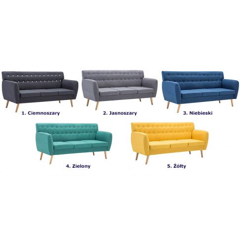 3-osobowa sofa pikowana Lilia - kolory