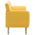 Żółta 3-osobowa sofa pikowana Lilia