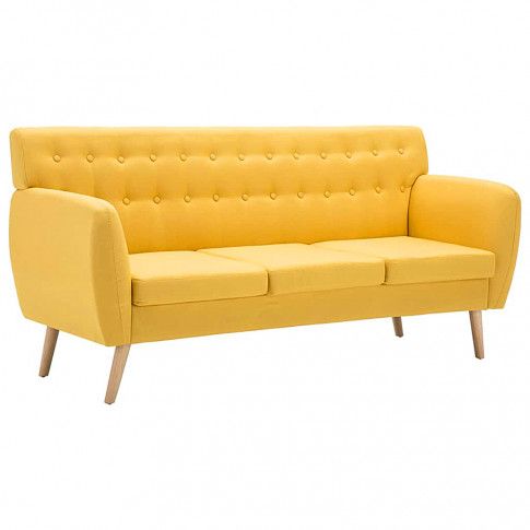 pikowana sofa lilia zolta