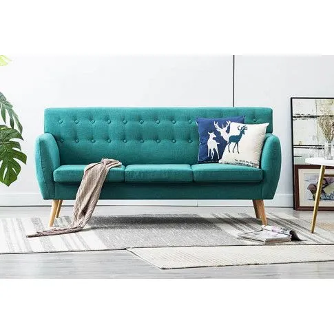 3-osobowa sofa pikowana Lilia, zielona