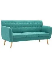 3-osobowa zielona sofa pikowana - Lilia