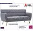 Jasnoszara 3-osobowa sofa pikowana Lilia