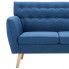 Niebieska 3-osobowa sofa pikowana Lilia