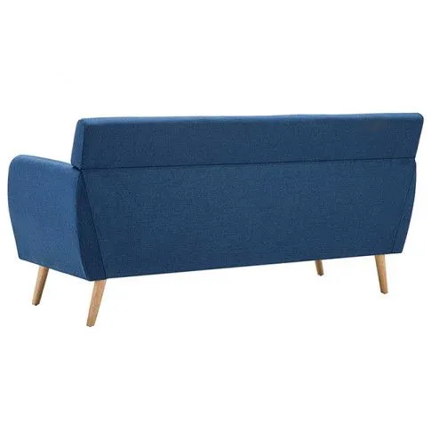 Niebieska 3-osobowa sofa pikowana Lilia