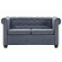 Szczegółowe zdjęcie nr 5 produktu Dwuosobowa sofa Charlotte 2Q w stylu Chesterfield - szara