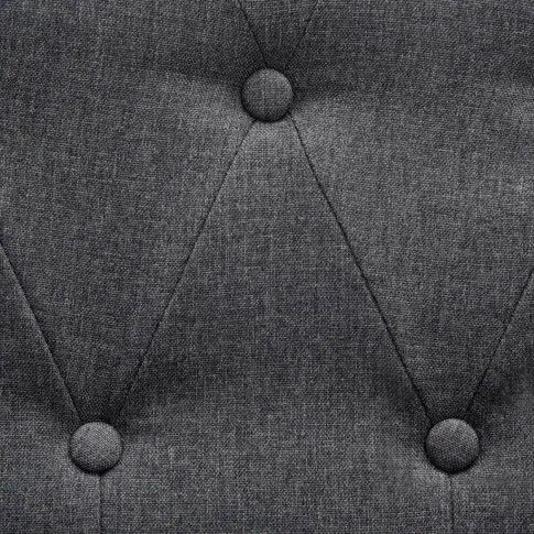 Fotografia Fernis Sofa 2-osobowa w stylu Chesterfield, materiałowa, ciemnoszara z kategorii Wypoczynki