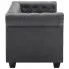 Szczegółowe zdjęcie nr 6 produktu Fernis Sofa 2-osobowa w stylu Chesterfield, materiałowa, ciemnoszara