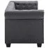 Szczegółowe zdjęcie nr 6 produktu Asemo Sofa 3-osobowa w stylu Chesterfield, materiałowa, ciemnoszara