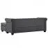 Szczegółowe zdjęcie nr 6 produktu Ivesa Sofa z leżanką w stylu Chesterfield, obita tkaniną, ciemnoszara